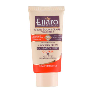 کرم ضد آفتاب فاقد چربی پوشش کرم پودر SPF30 (بژ روشن 02) الارو
